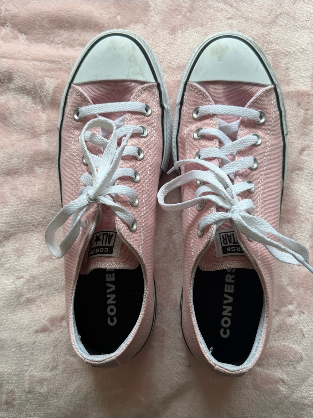 Converse Platform Pink Low Top Canvas Sneakers